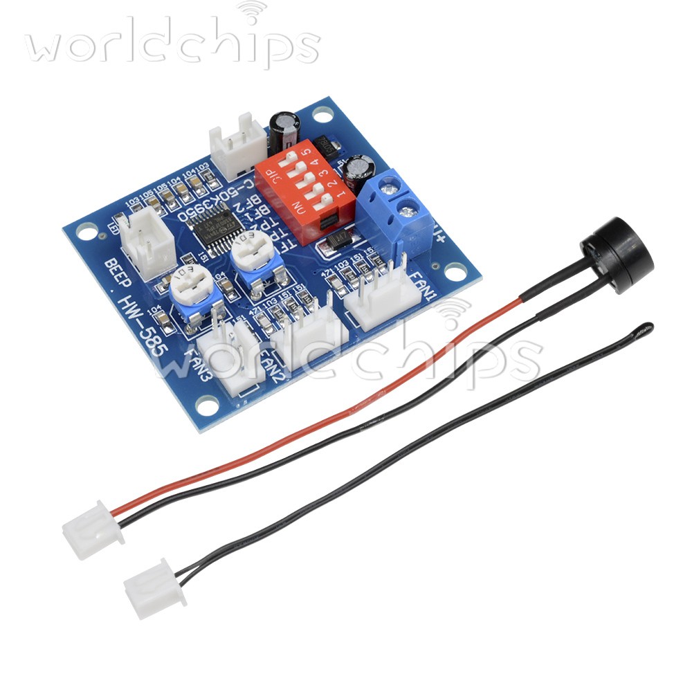 1-10PCS 12V 4Wire PC CPU Fan Temperature Control PWM Fan Speed Controller Module