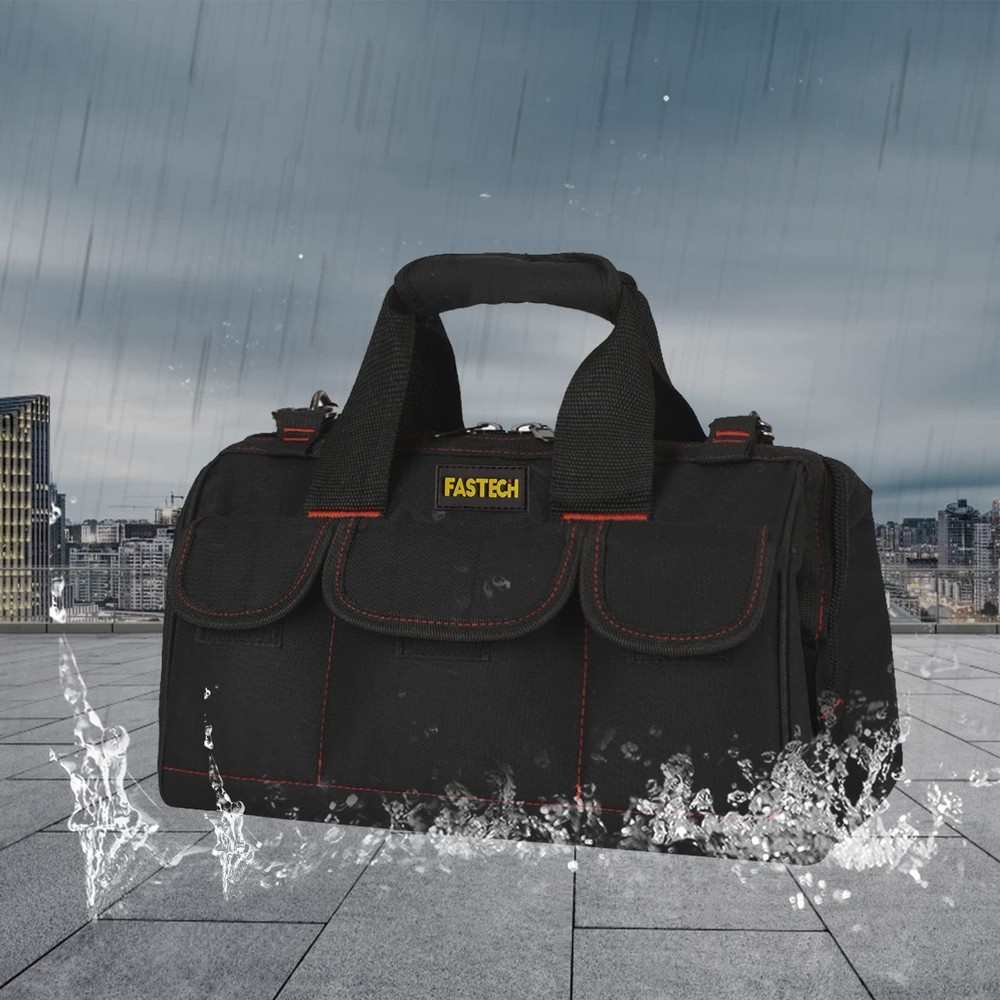 FASTECH 22-Inch Wide Mouth Tool Bag: Heavy Duty Organizer & Storage Solution
