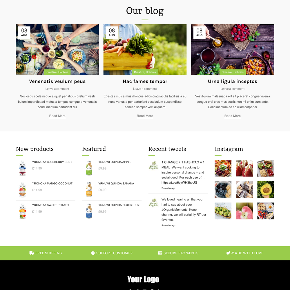 Organic Store Web Design with Free 5GB VPS Web Hosting