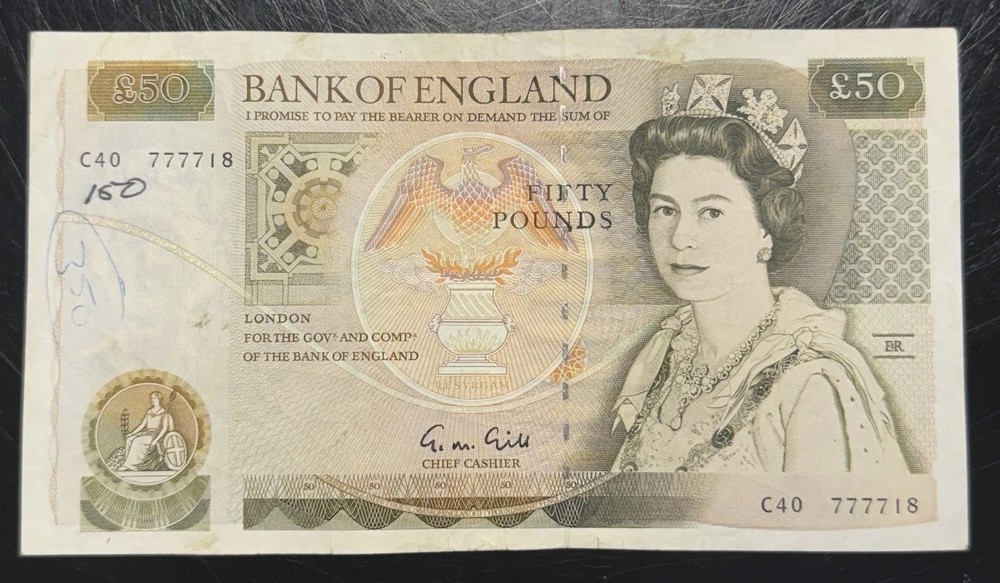 Old Fifty £50 Pound Note Good Condition
