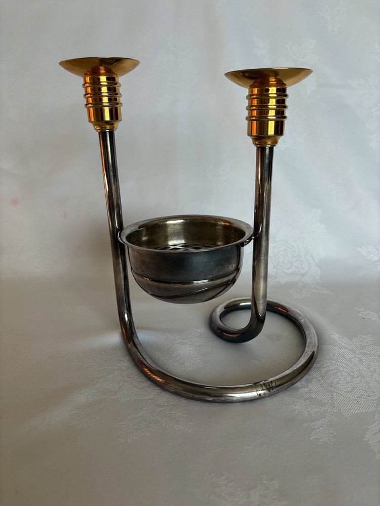 French Mid Century Modern Candleholder - Signed