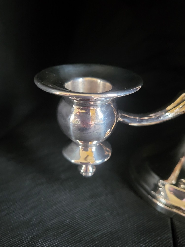 PSCO Silverplate On Copper Candle Holder Candleabra