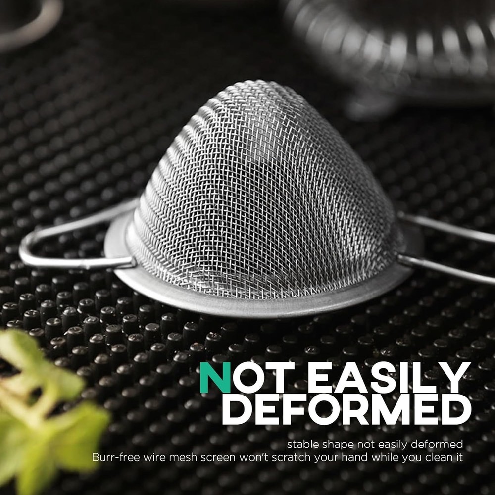 Classic Silver 3.3" Fine Mesh Strainer - Durable & Easy to Clean Kitchen Tool