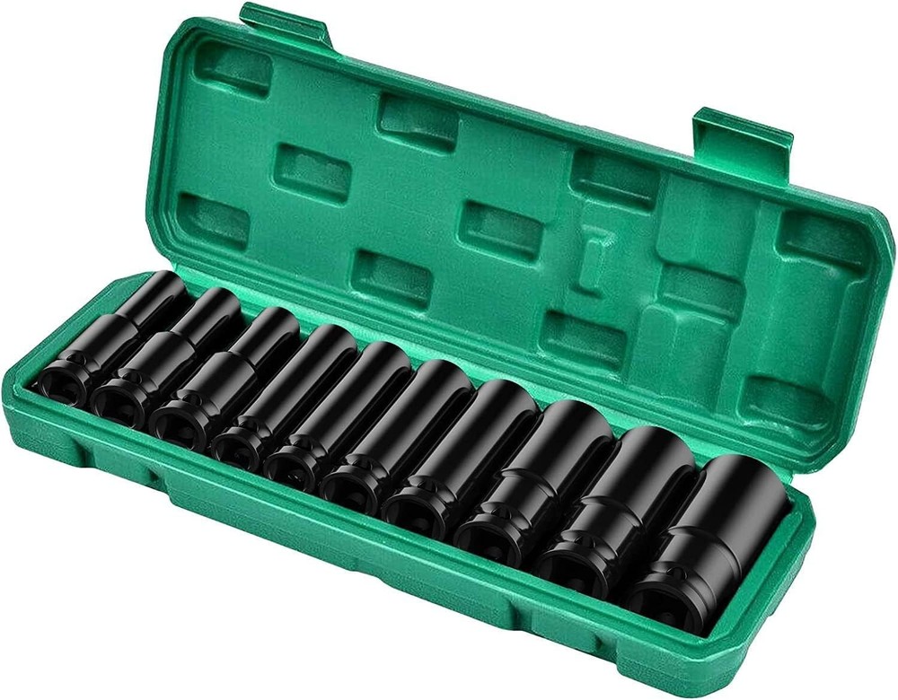 ACEBON Deep Impact Socket Set 1/2 Inch, 10Pcs Drive Master Deep Impact Socket...