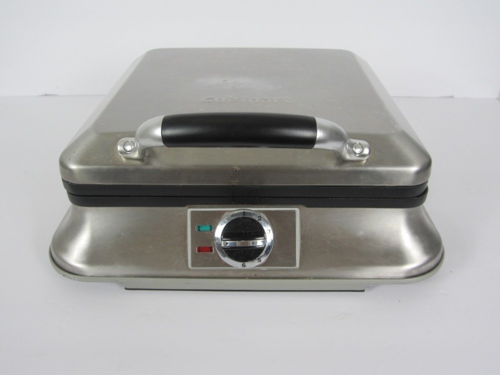 Cuisinart 4-Slice Square Belgian Waffle Maker WAF-4B Stainless Tested Working