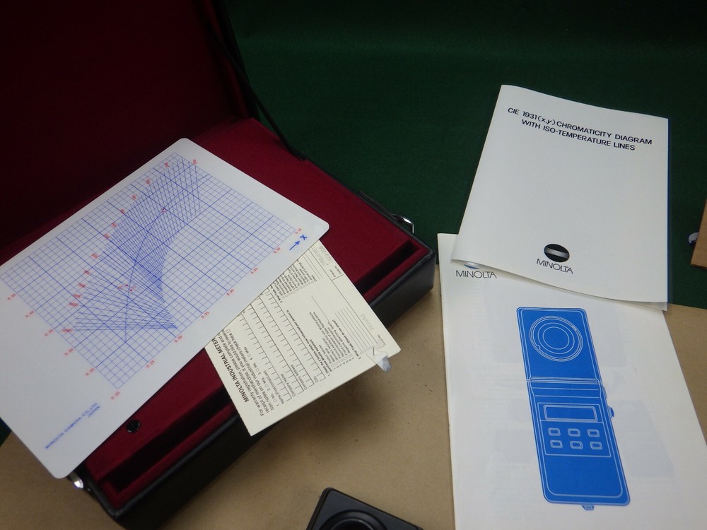 Minolta CL-100 Chroma Meter with case, accessories Works