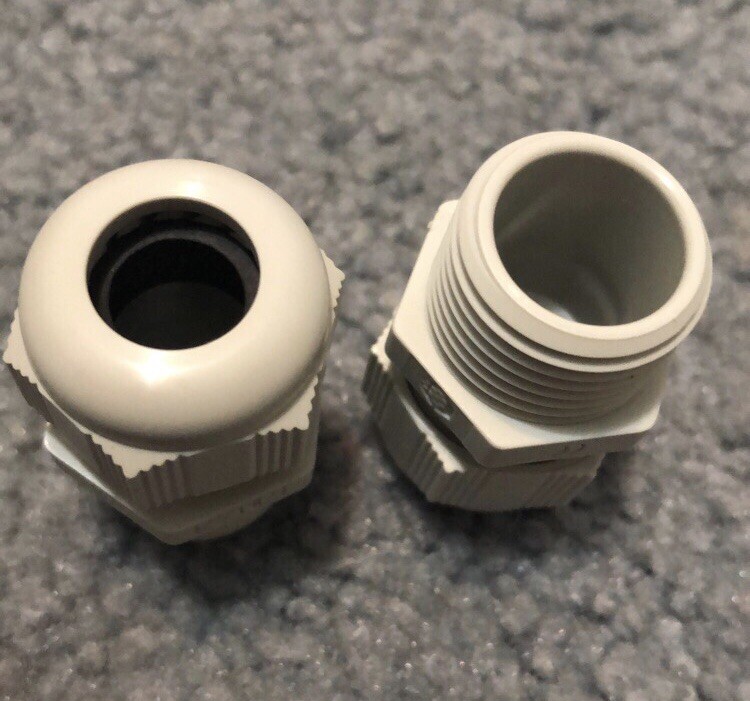 1/2” NPT Cable Gland IP68 Grey Sets Of 2