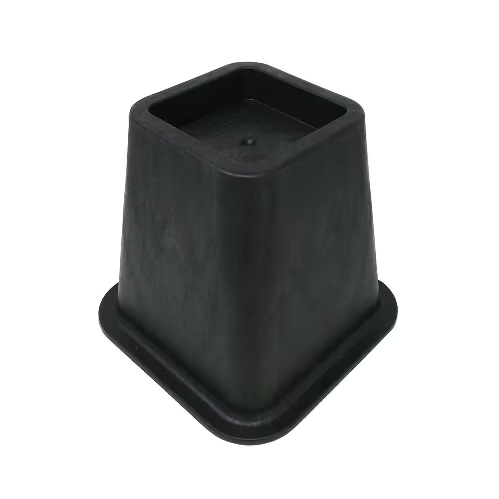 6 In. Black Bed Risers (4-Pack)