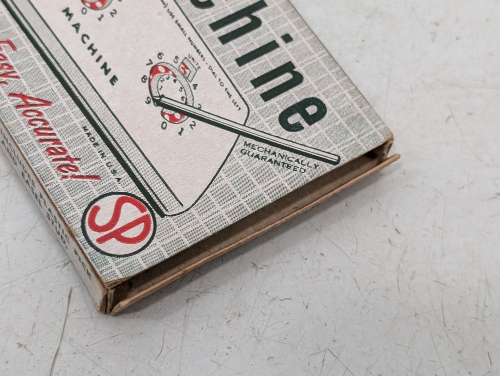 Vintage STERLING Automatic Adding Machine Original Box Math Tool Add-it Car Gift