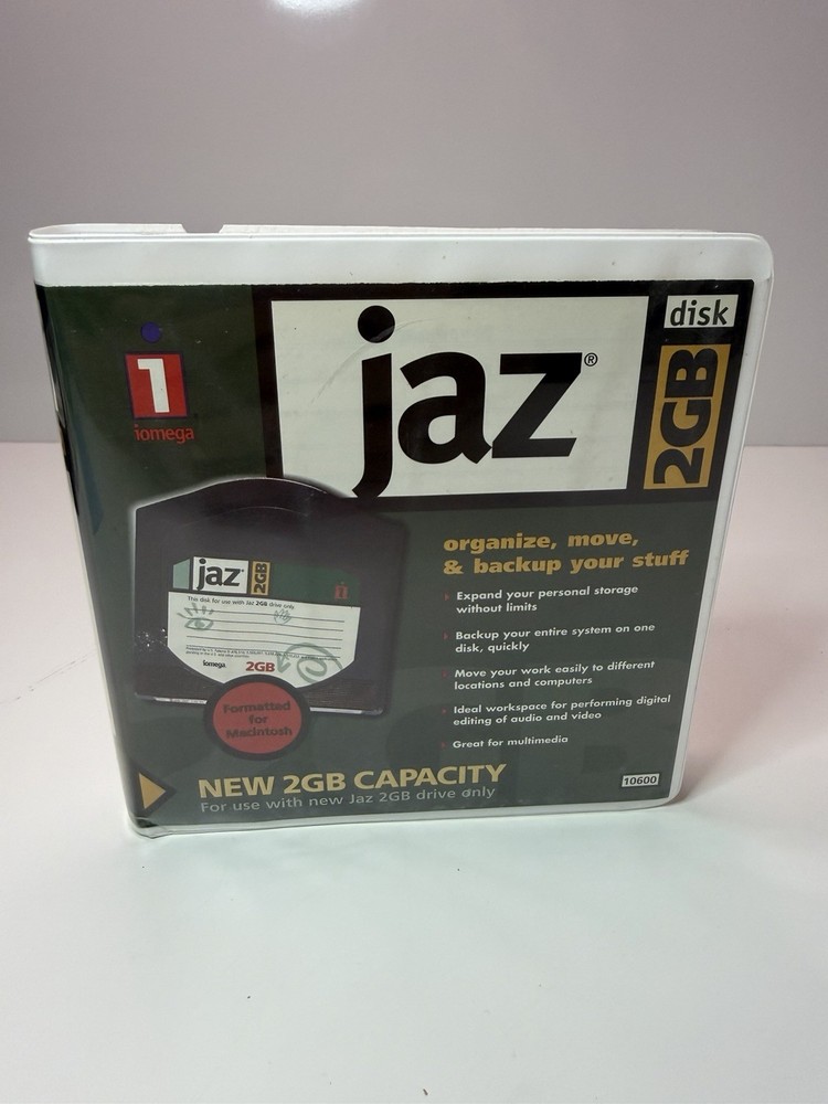 Iomega Jaz 2GB Disk Mac Version w/ Case – Not Sealed – Pre-Owned
