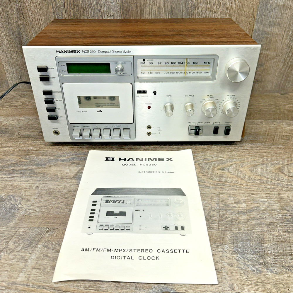 Hanimax HCS 250 Compact Stereo System AM/FM Cassette - READ DESCRIPTION - AS IS