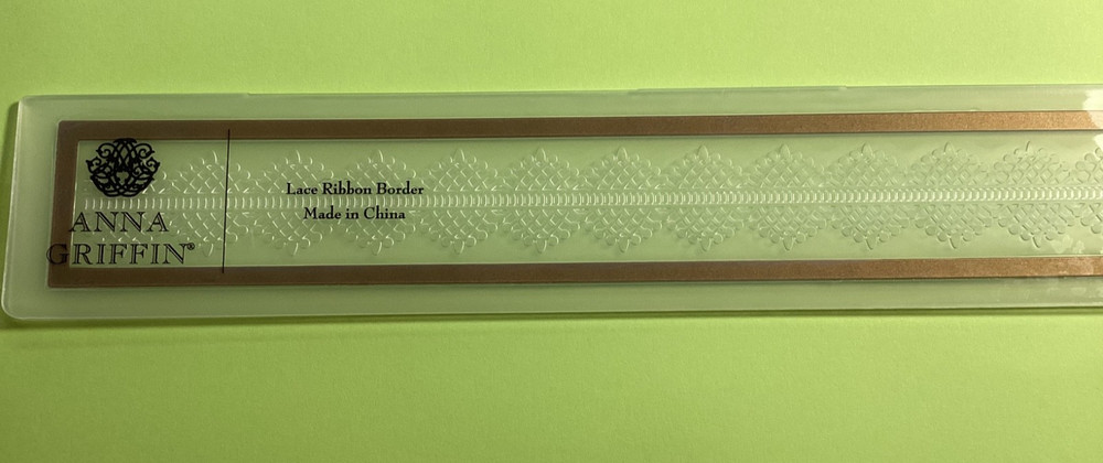 Anna Griffin Lace Ribbon Border Cut and Emboss Folder 12”