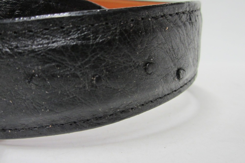 GENUINE OSTRICH BELTS , BLACK