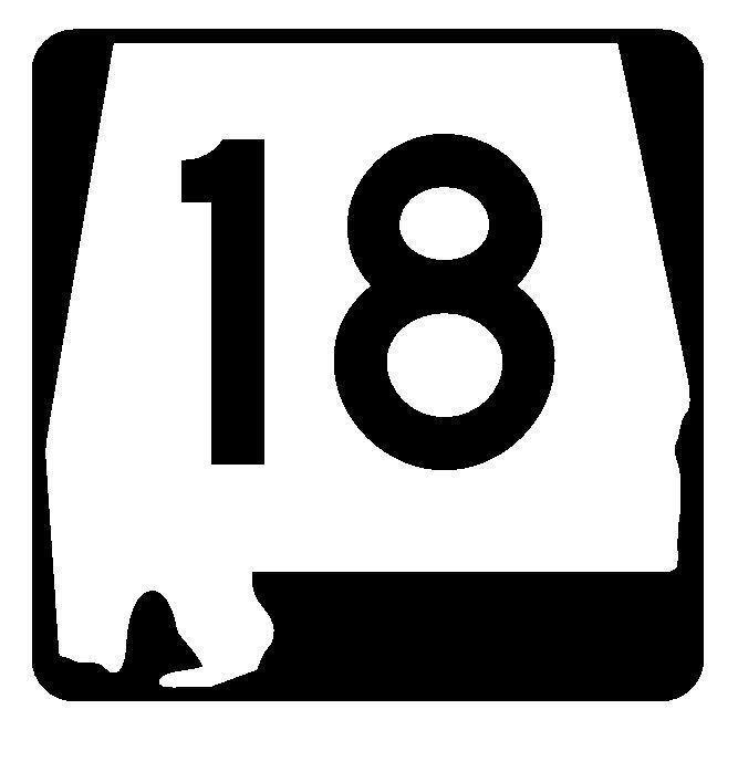 Alabama State Route 18 Sticker Decal