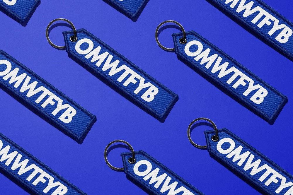 OMWTFYB Flight Tag Key Tag Keychain Crew