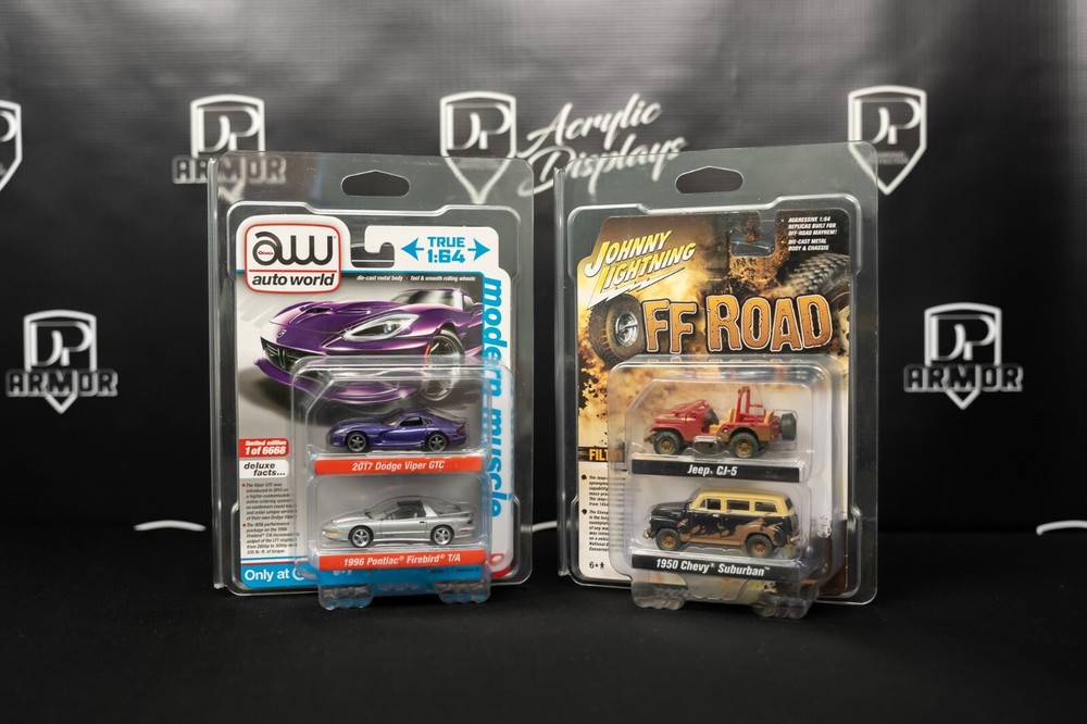 Diamond Protector 10 Johnny Lightning Auto World 2 Pack Diecast Protector Case