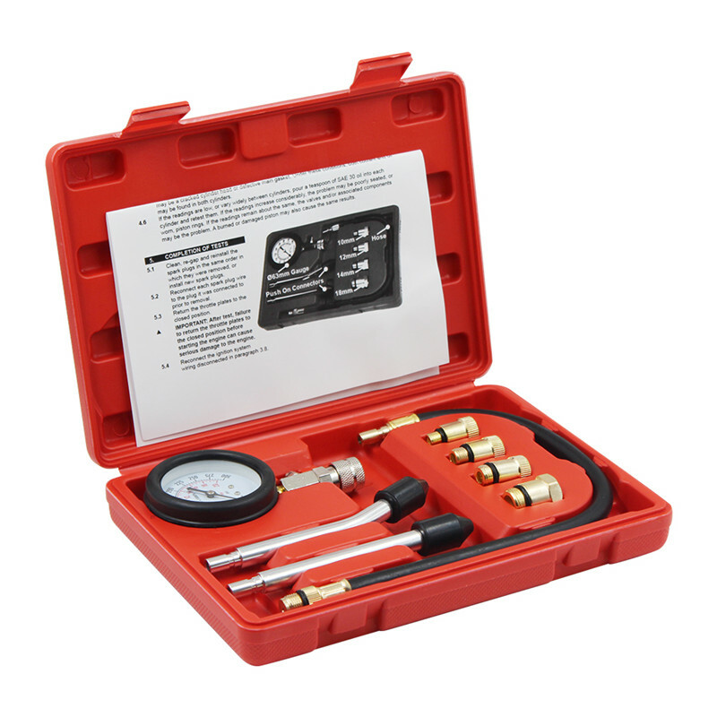 Car Diagnostic Cylinder Compressor Gauge Meter Test Pressure Compression Tester