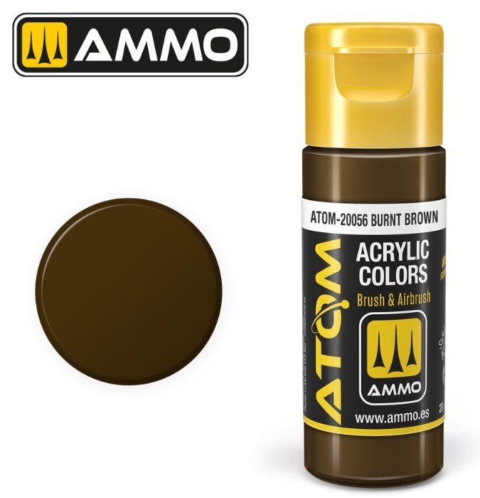 Atom: Burnt Brown Acrylic Paint 20ml Bottle