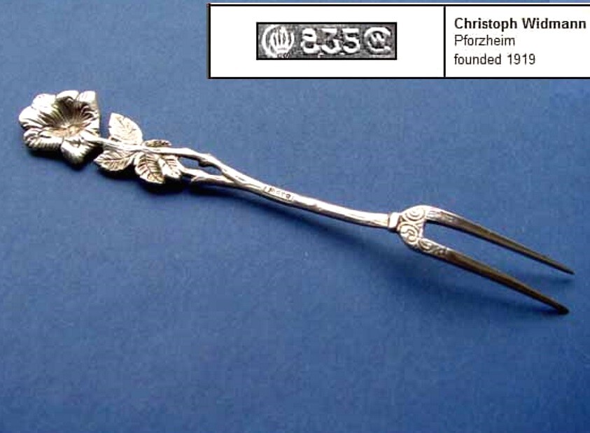 Serving Fork, Hildesheimer Rose, Christoph Widmann, 835 Silver C62