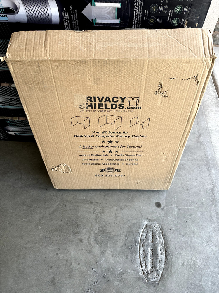 PrivacyShields.com 24"" Tall Computer Privacy Shield Kraft 20/Box
