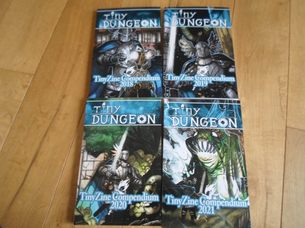TINY Dungeon TinyZine Compendiums 2018, 2019, 2020 and 2021 (NEW/MINT)