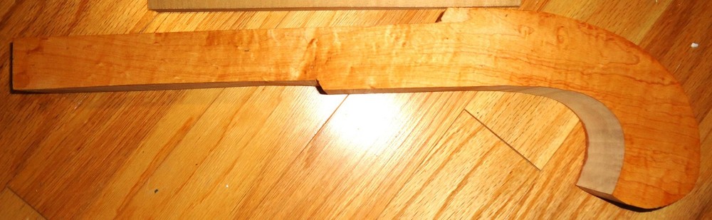 Pistol Stock Blank, Muzzleloader, Curly Maple, 18" x 2 1/4"