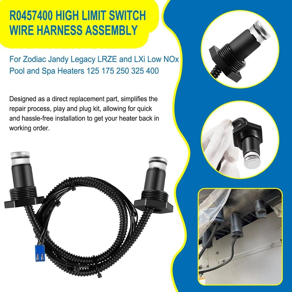 R0457400 High-Limit Wire Harness Switch Assembly for Zodiac Jandy Legacy LRZE