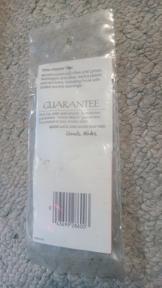 UNCLE MIKES 2860 Straightline Capper Muzzleloader NOS