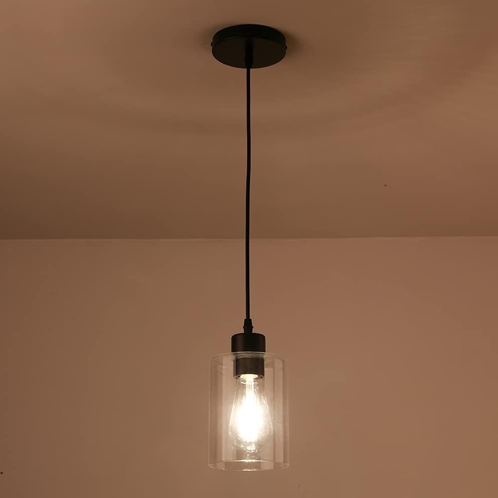 Versatile Dimmable Pendant Lights with Adjustable Height - 2 Pack, Kitchen Style