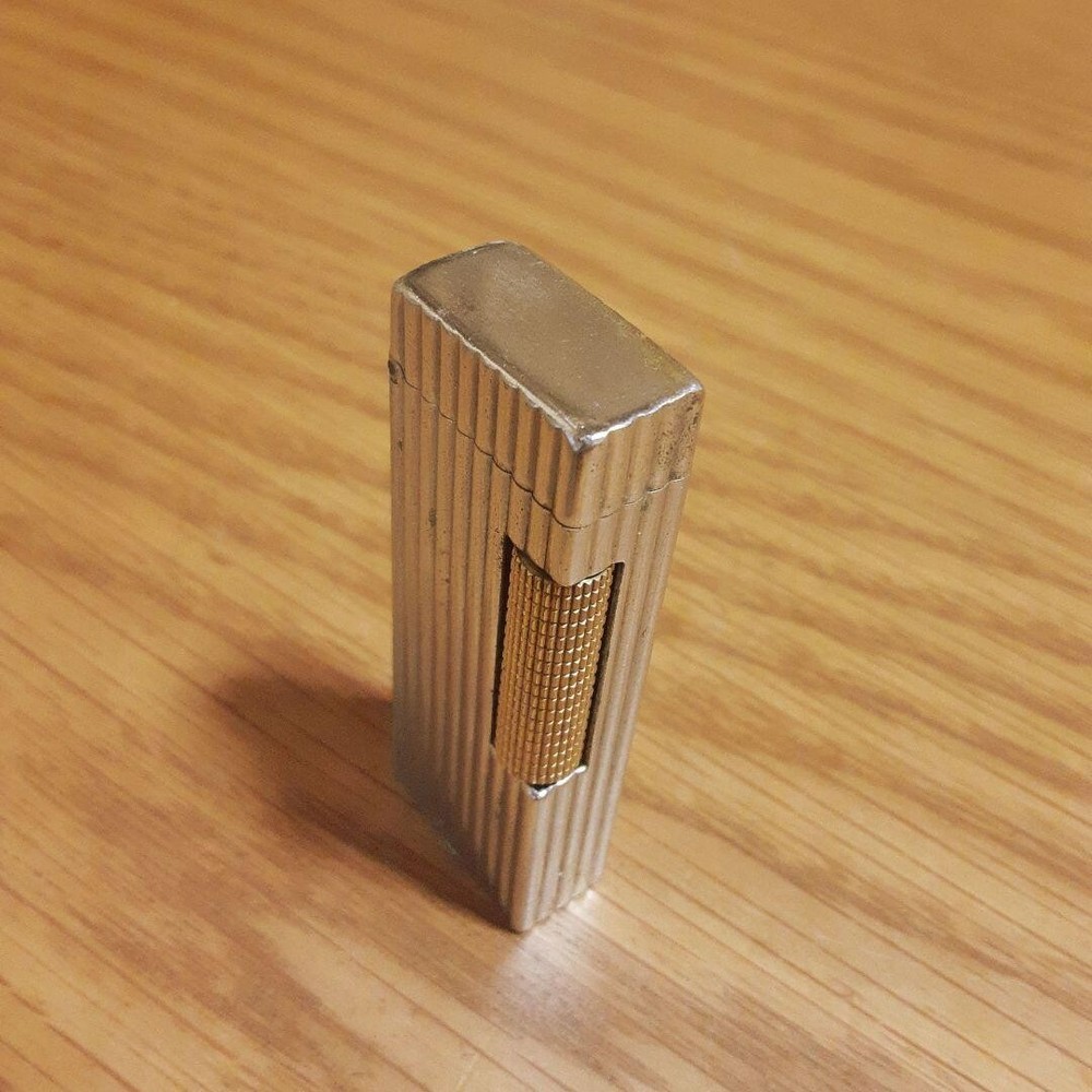 Working Dunhill Oil lighter silver without box