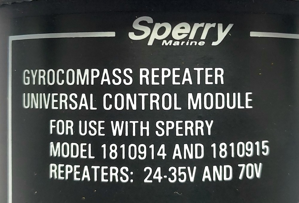 Sperry Marine Gyrocompass Repeater Universal Control Module 1810914 1810915