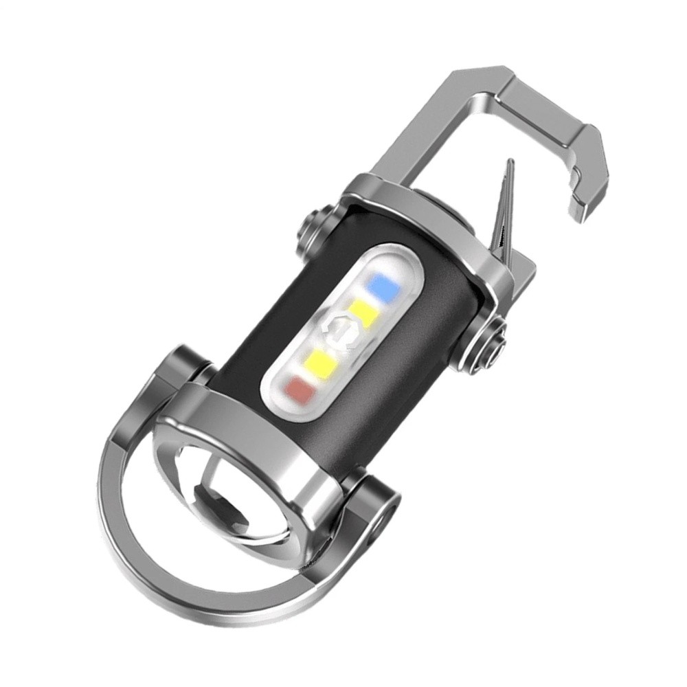 1-5pc LED Flashlight Keychain Portable Rechargeable Super Bright Mini Flashlight
