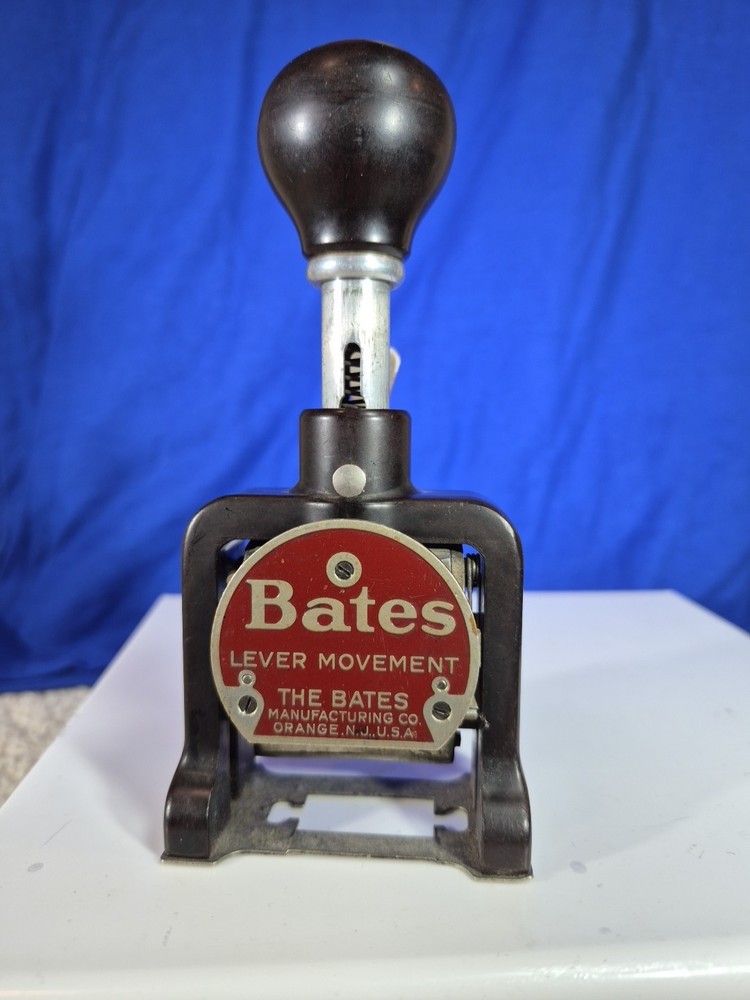 Vintage Bates Multiple Movement Numbering Machine 5 Wheel Style E Non working