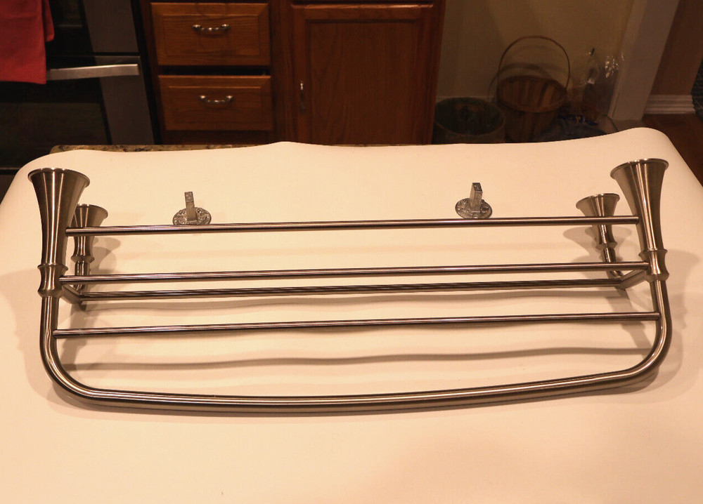 Brushed Nickel Towel Bar 24" Rack