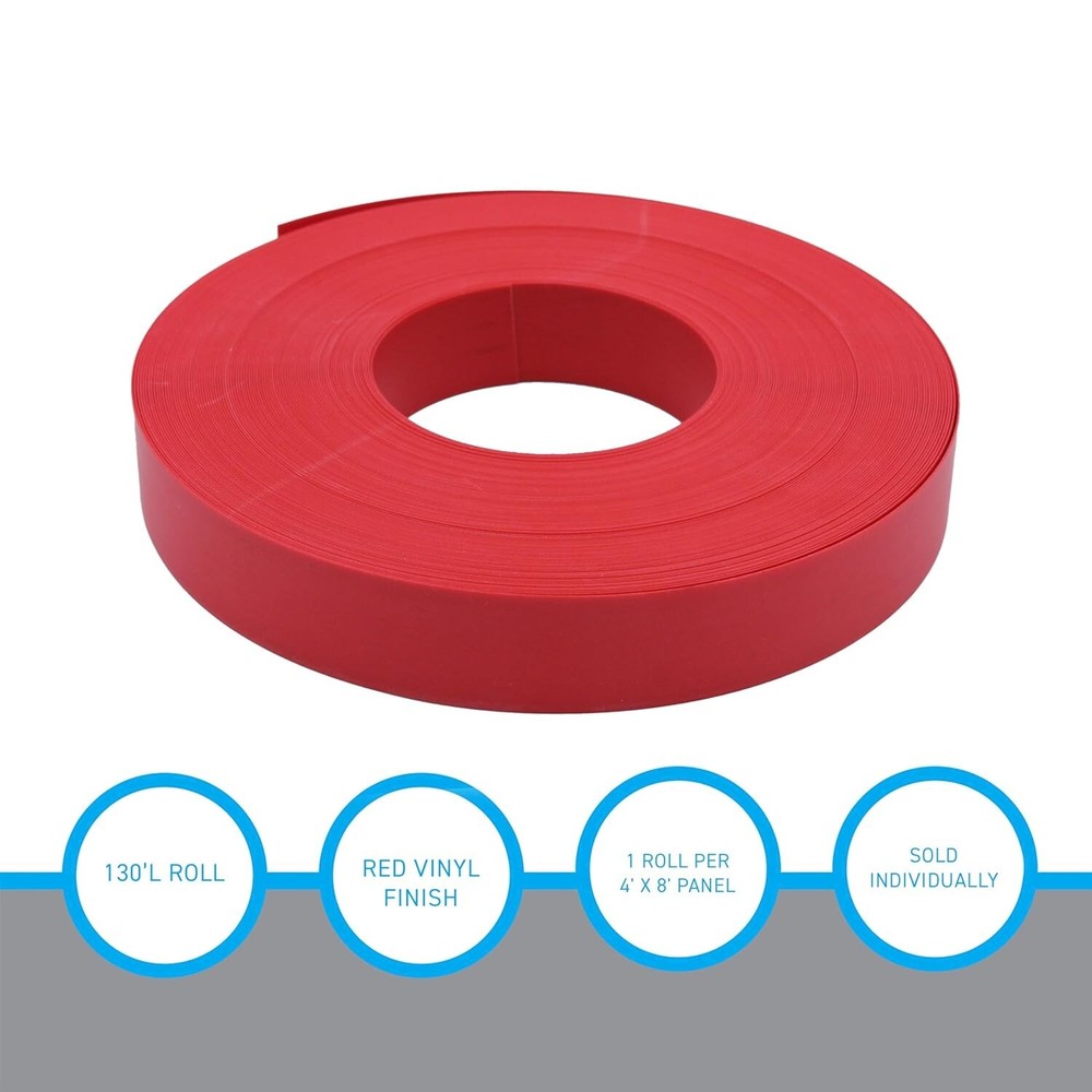 Vinyl Inserts Slatwall Panel Red Shelving Display 130 ft 6 Rolls Decorative