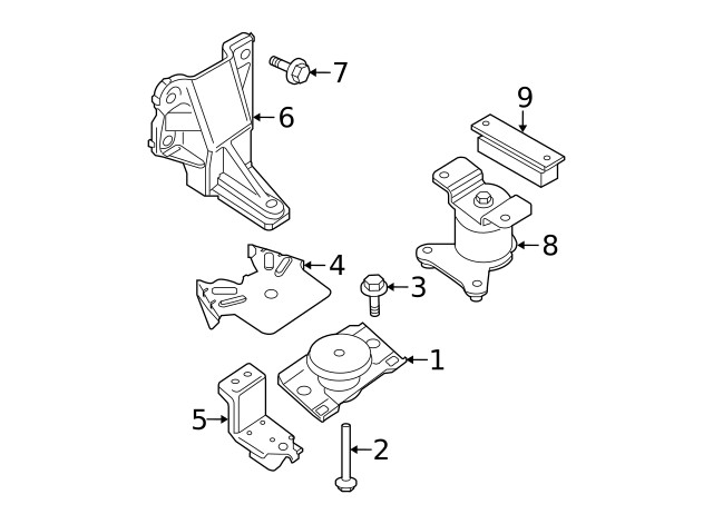 Genuine Engine Mount Bolt 11298-ZS00A
