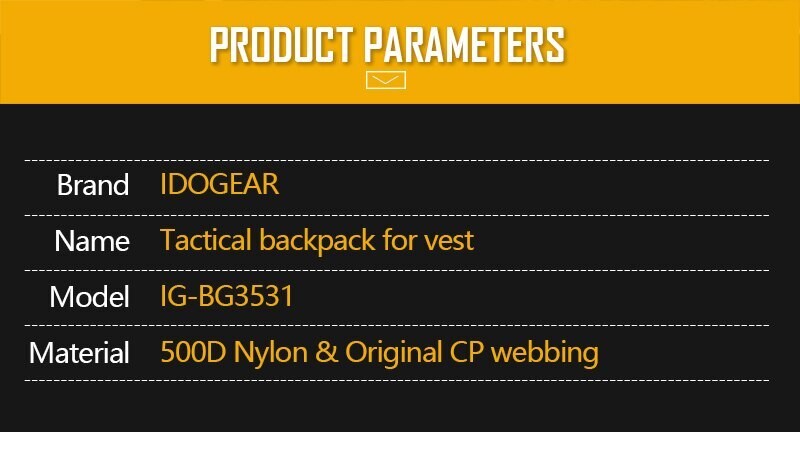Tactical Zip-on Panel Pouch JPC2.0 CPC AVS Vest Rear Panel Backpack