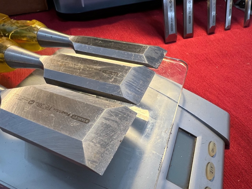 Excellent Stanley 8 Piece Wood Chisel Set FAT.MAX. Used Lightly..See.Notes.**