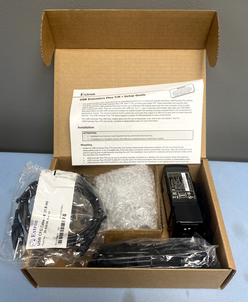 Extron USB Extender Plus D T White Transmitter - Decorator-Style 60-1473-13