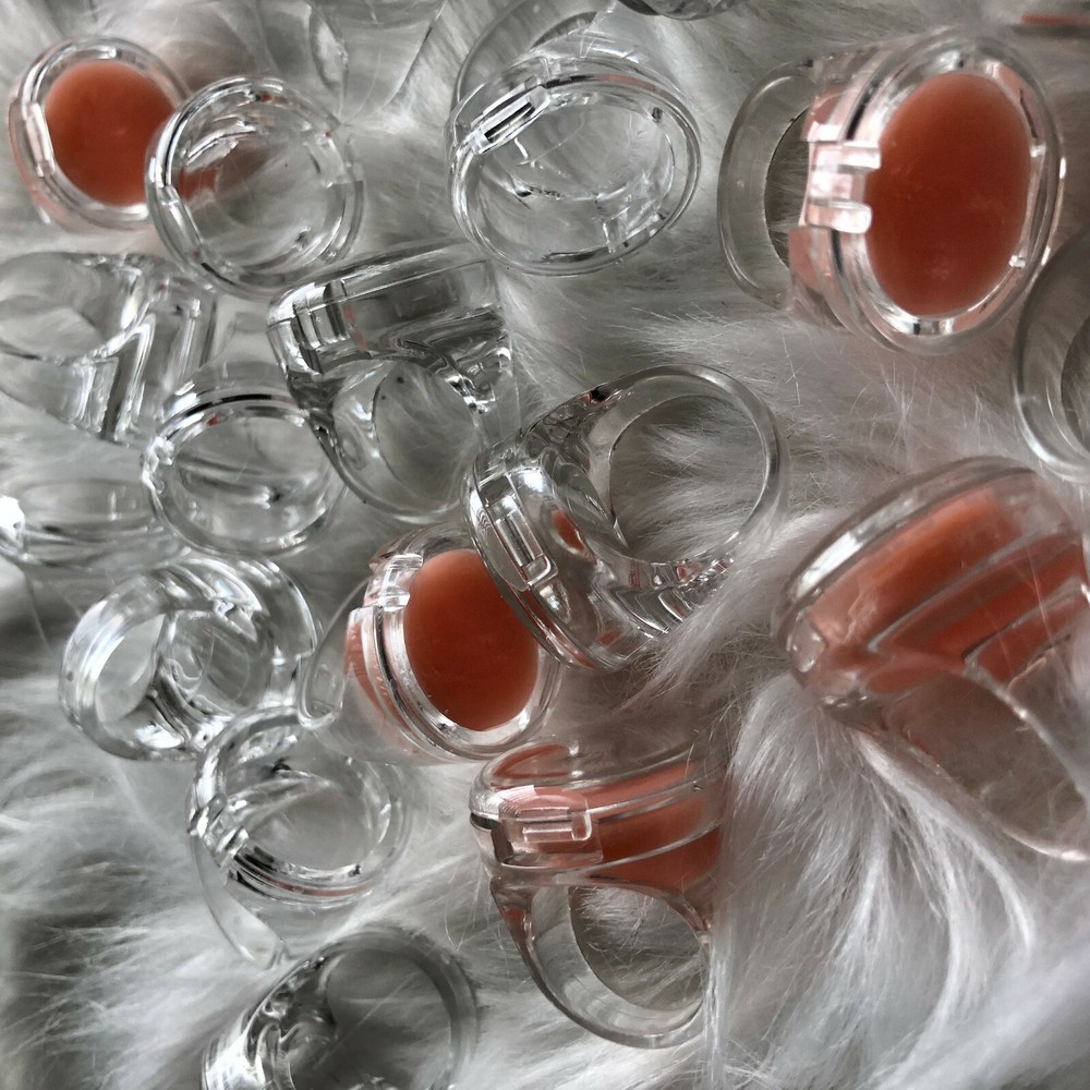 Bulk Lot 100 Empty Plastic Lip Balm Rings 9680