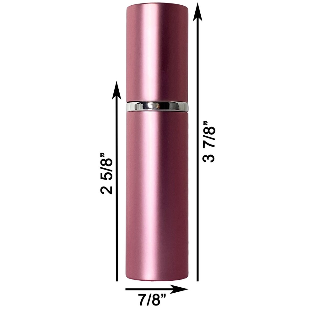 10ml 0.34oz empty perfume glass spray deluxe bottles silver atomizer pink casing
