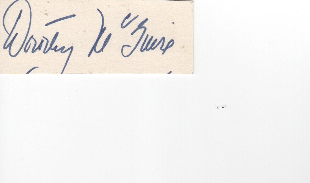 DOROTHY McGUIRE - Autograph