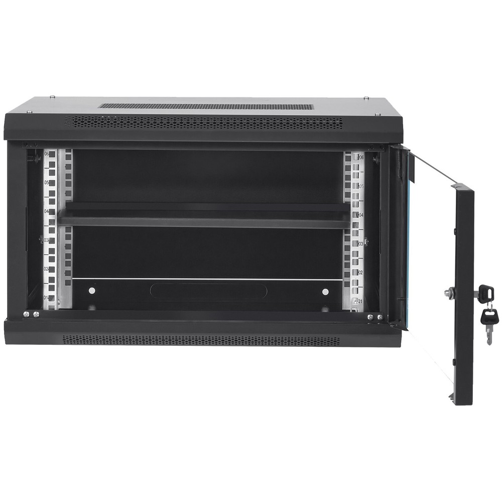 6U Wall Mount Network Server Cabinet 15.5'' Deep Server Rack Cabinet Enclo