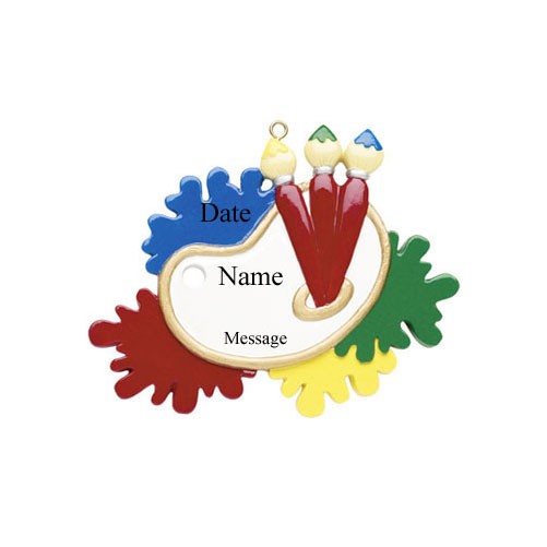 Art Palette Personalized Christmas Tree Ornament