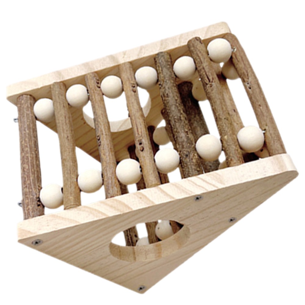 Hamster Hideout - Triangular Shape Hamster Hideout Bed With Climbing Ladder -
