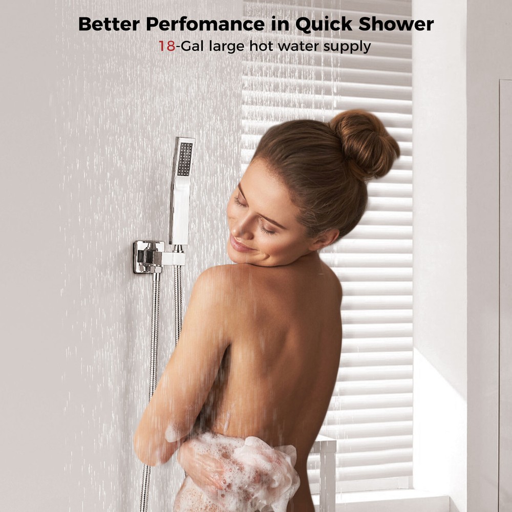 CAMPLUX 18 Gallons Tank Water Heater Electric Instant Hot Water Supply System RV