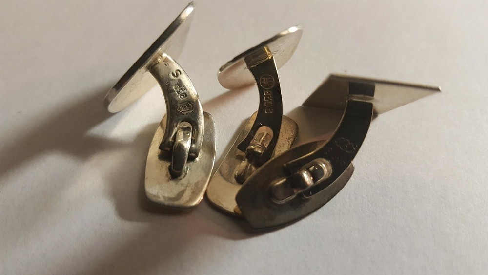 3 Retro set Norway cufflinks 830s silver