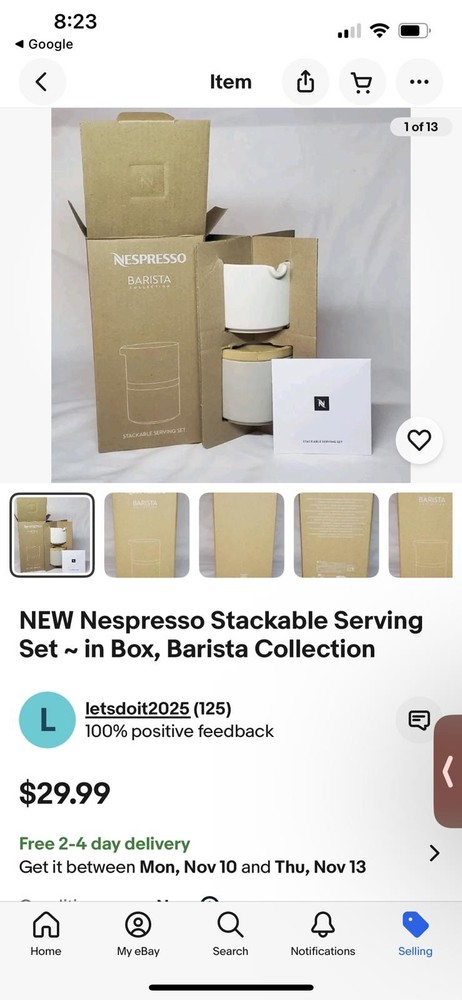 Nespresso Barista Collection Stackable Serving Set