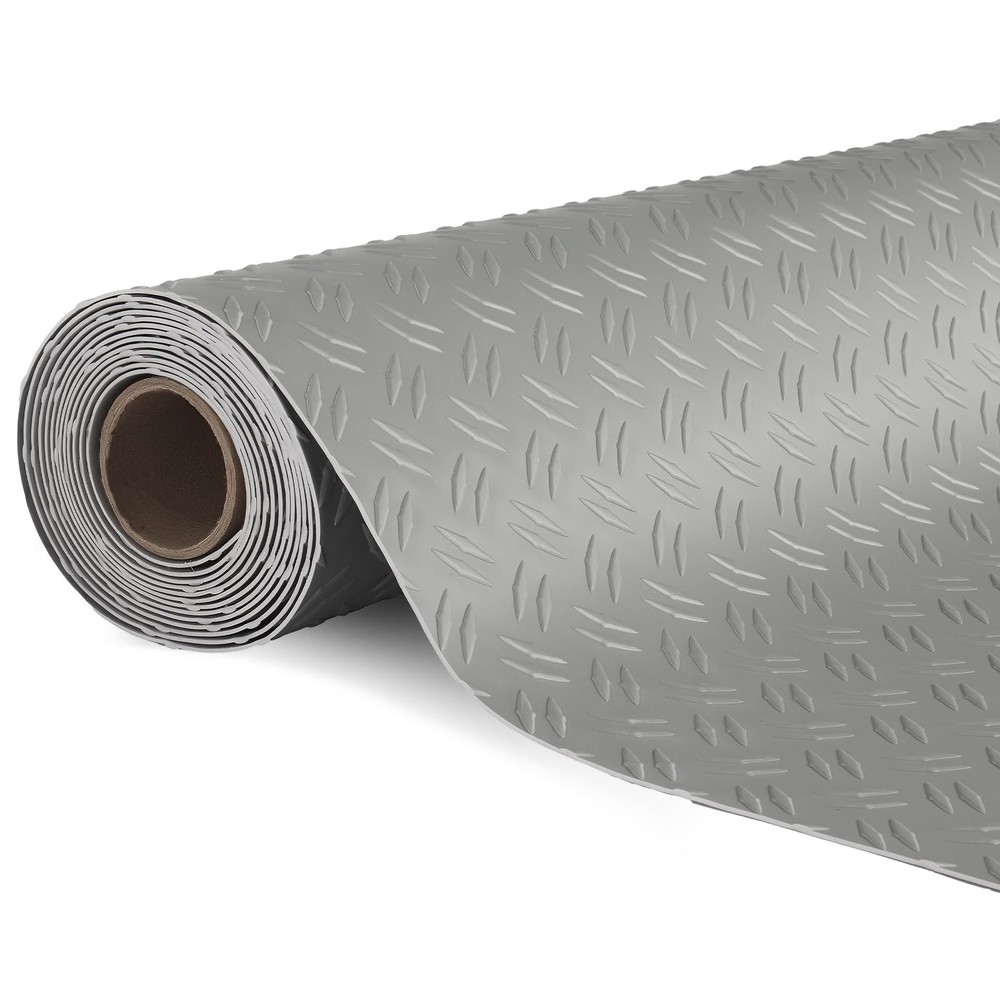 7.5 x 20 英尺加厚钻石板 PVC 车库脚垫车下