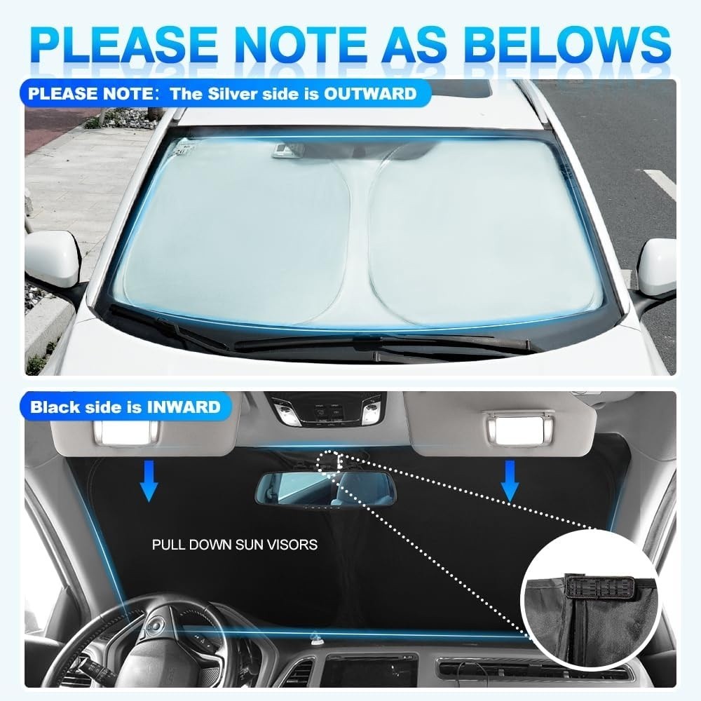 Window Sunshade Sun Visor Protector Blocks UV Foldable Car Sun Shade for Audi